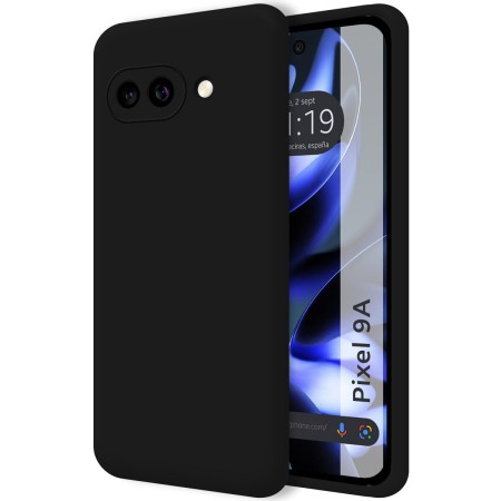 Funda Silicona Líquida Ultra Suave para Google Pixel 9a 5G color Negra