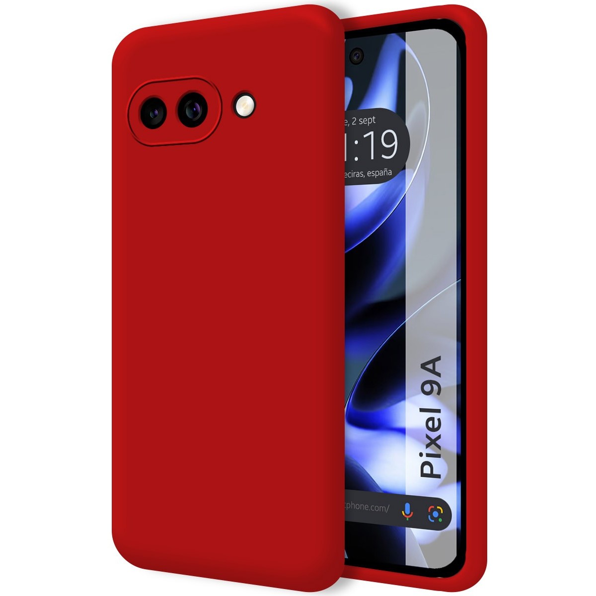Funda Silicona Líquida Ultra Suave para Google Pixel 9a 5G color Roja