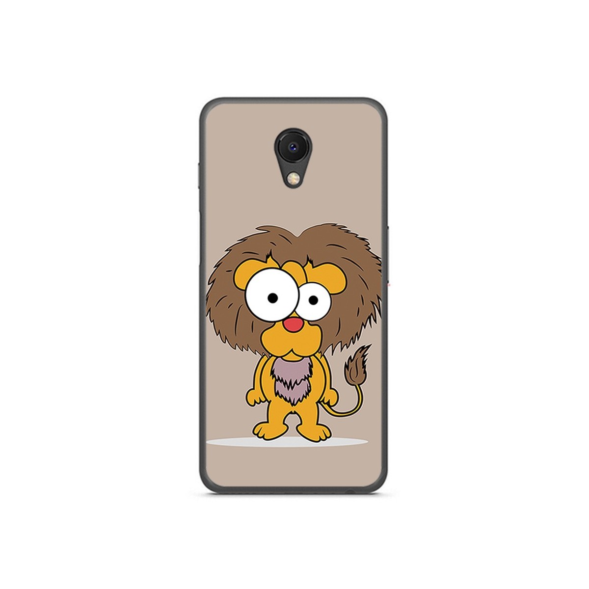 Funda Gel Tpu para Meizu M6S Diseño Leon Dibujos