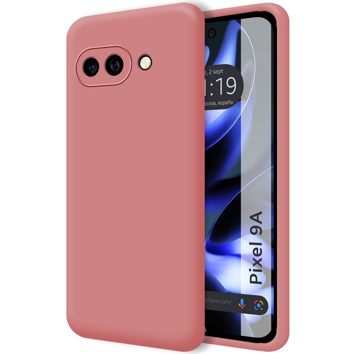 Funda Silicona Líquida Ultra Suave para Google Pixel 9a 5G color Rosa