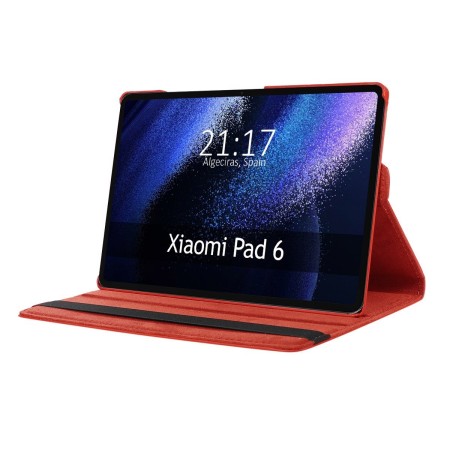 Funda Giratoria 360 para Xiaomi Pad 6 color Roja