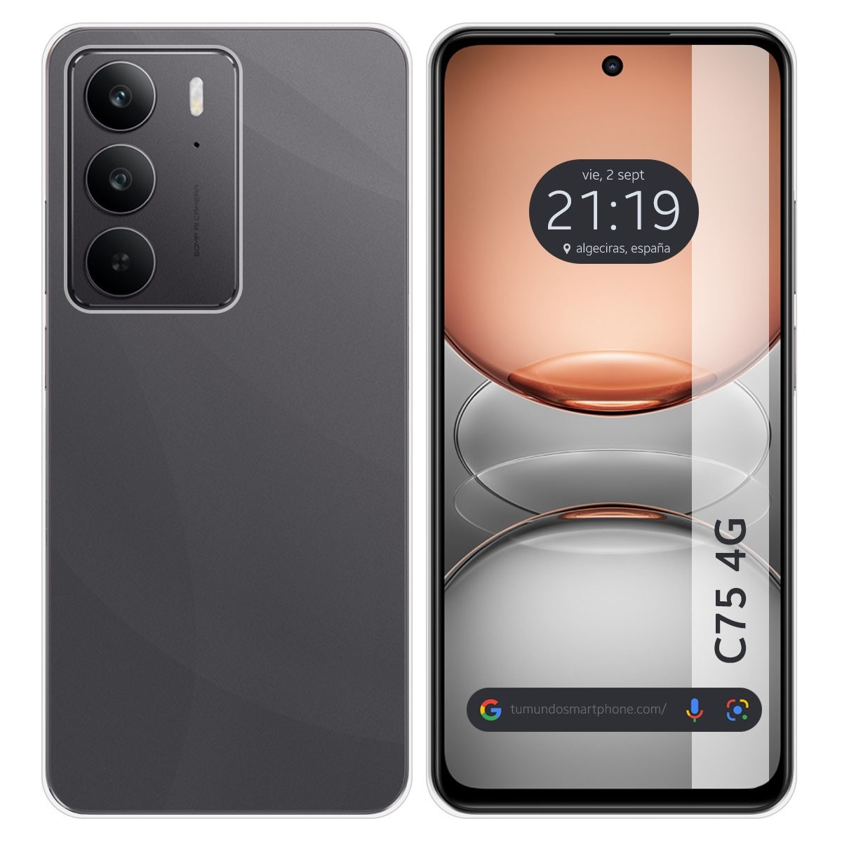 Funda Silicona Gel TPU Transparente para Realme C75