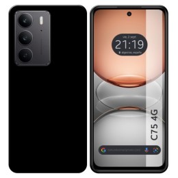 Funda Silicona Gel TPU Negra para Realme C75