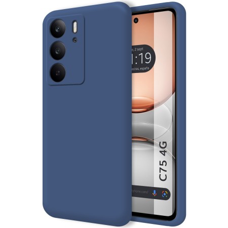 Funda Silicona Líquida Ultra Suave para Realme C75 color Azul