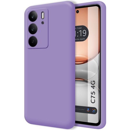 Funda Silicona Líquida Ultra Suave para Realme C75 color Morada