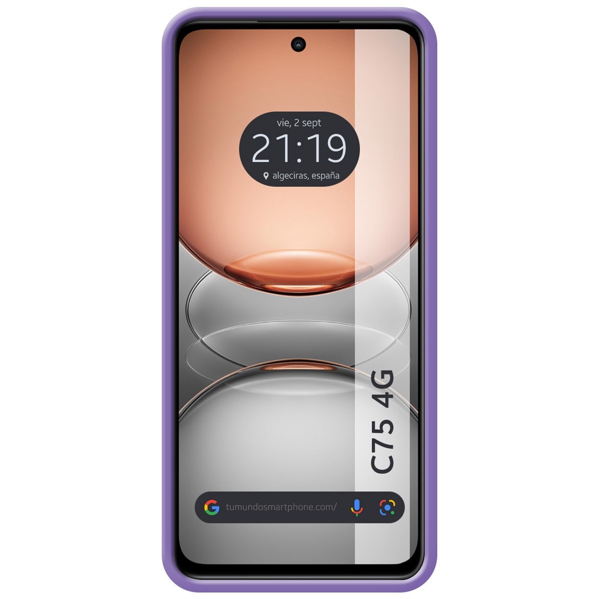 Funda Silicona Líquida Ultra Suave para Realme C75 color Morada