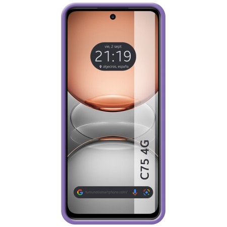 Funda Silicona Líquida Ultra Suave para Realme C75 color Morada