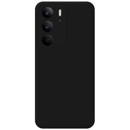 Funda Silicona Líquida Ultra Suave para Realme C75 color Negra
