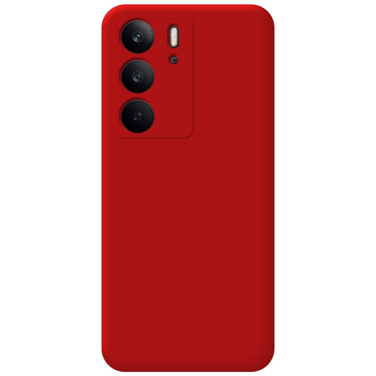 Funda Silicona Líquida Ultra Suave para Realme C75 color Roja