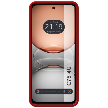 Funda Silicona Líquida Ultra Suave para Realme C75 color Roja