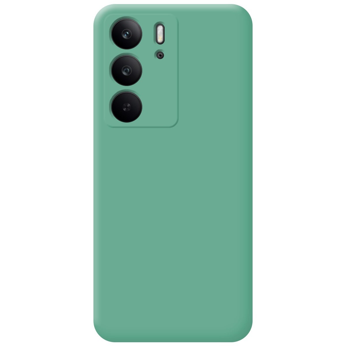 Funda Silicona Líquida Ultra Suave para Realme C75 color Verde