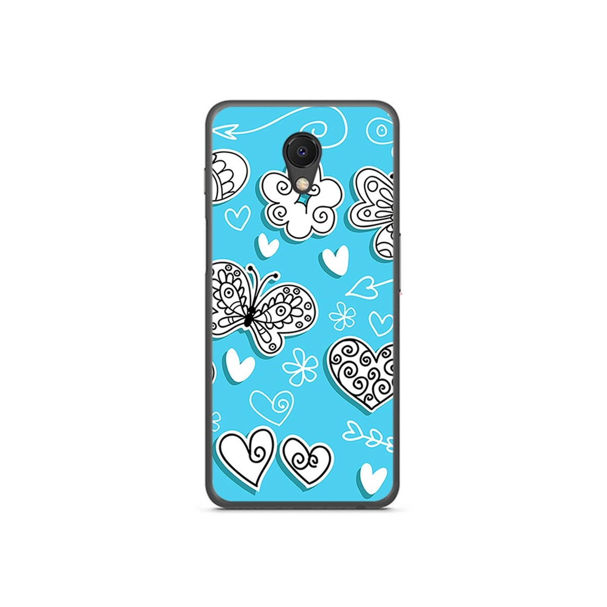 Funda Gel Tpu para Meizu M6S Diseño Mariposas Dibujos