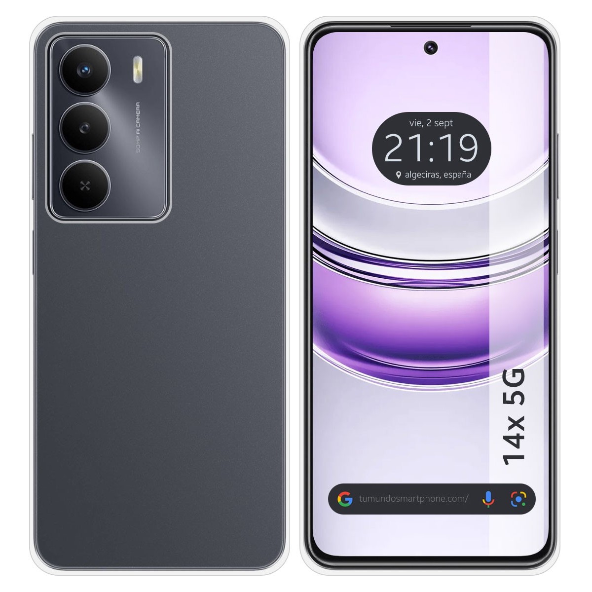 Funda Silicona Gel TPU Transparente para Realme 14x 5G