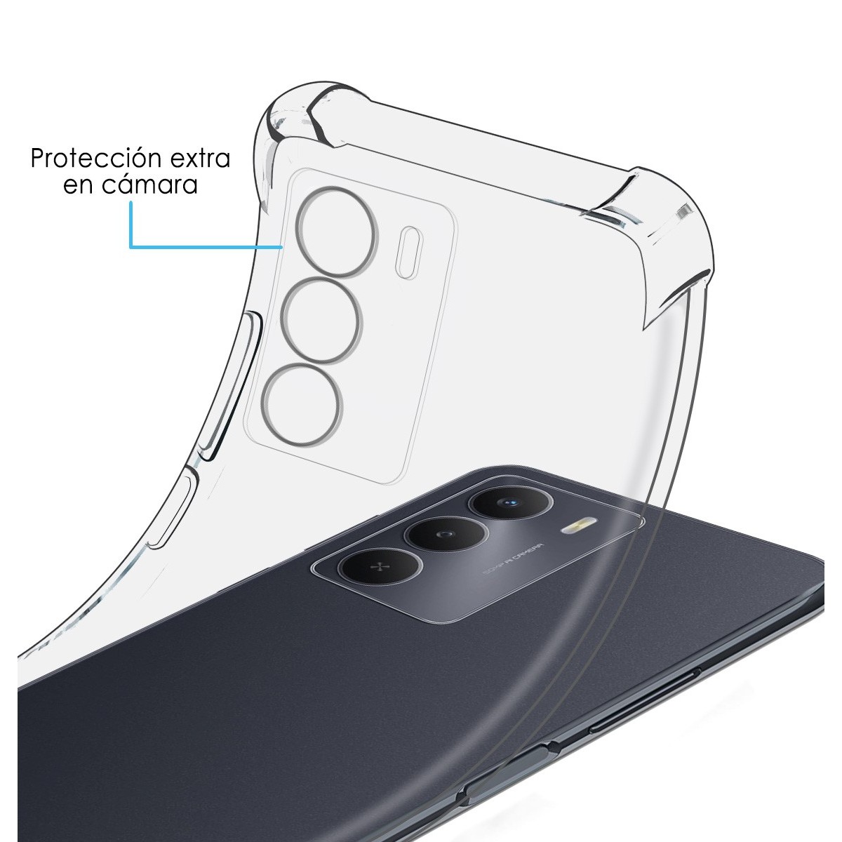 Funda Silicona Antigolpes Transparente para Realme 14x 5G