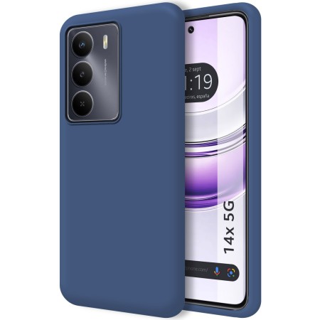 Funda Silicona Líquida Ultra Suave para Realme 14x 5G color Azul