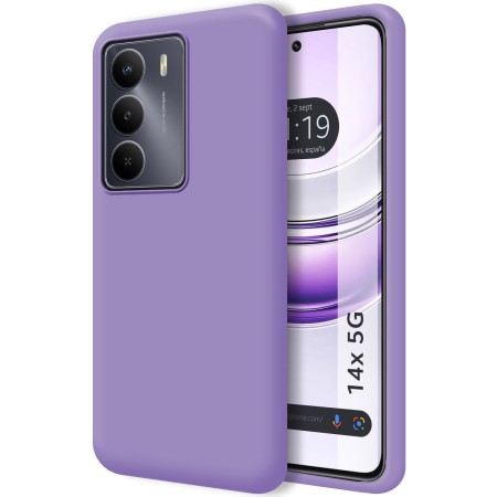 Funda Silicona Líquida Ultra Suave para Realme 14x 5G color Morada