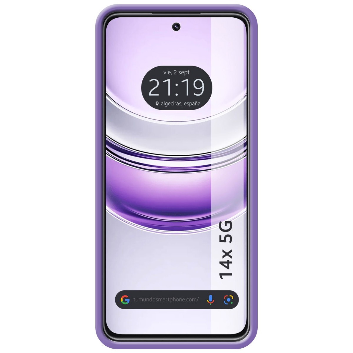Funda Silicona Líquida Ultra Suave para Realme 14x 5G color Morada
