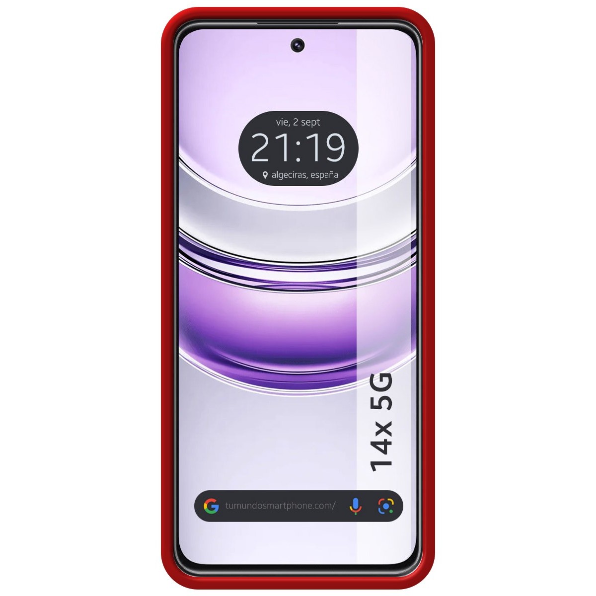 Funda Silicona Líquida Ultra Suave para Realme 14x 5G color Roja