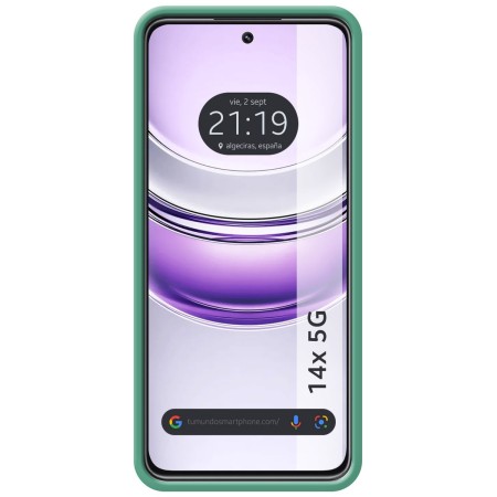 Funda Silicona Líquida Ultra Suave para Realme 14x 5G color Verde