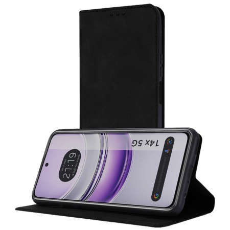 Funda Libro de Polipiel con tarjetero para Realme 14x 5G color Negra