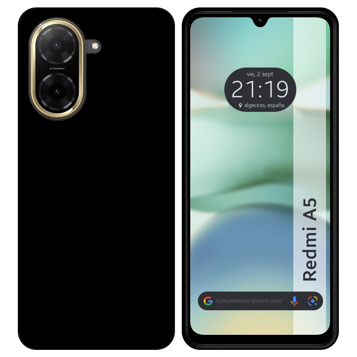 Funda Silicona Gel TPU Negra para Xiaomi Redmi A5