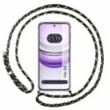 Funda Colgante Transparente para Realme 14x 5G con Cordon Verde / Dorado