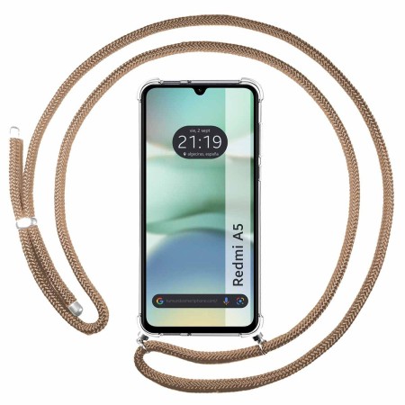Funda Colgante Transparente para Xiaomi Redmi A5 con Cordon Camel