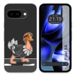 Funda Silicona Transparente para Google Pixel 9a 5G diseño Avestruz Dibujos