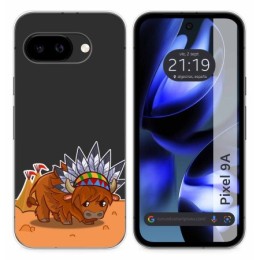 Funda Silicona Transparente para Google Pixel 9a 5G diseño Bufalo Dibujos
