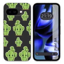 Funda Silicona Transparente para Google Pixel 9a 5G diseño Cactus Dibujos