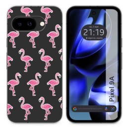 Funda Silicona Transparente para Google Pixel 9a 5G diseño Flamenco Dibujos