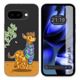 Funda Silicona Transparente para Google Pixel 9a 5G diseño Jirafa Dibujos