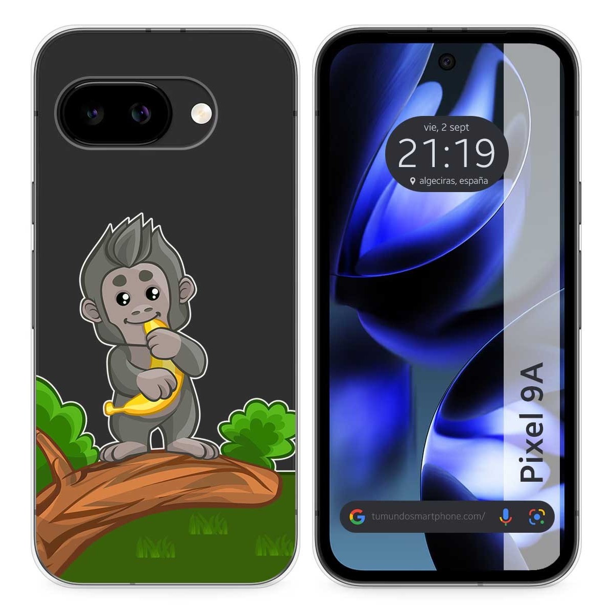 Funda Silicona Transparente para Google Pixel 9a 5G diseño Mono Dibujos