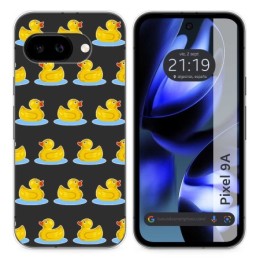 Funda Silicona Transparente para Google Pixel 9a 5G diseño Pato Dibujos