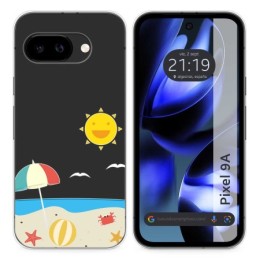 Funda Silicona Transparente para Google Pixel 9a 5G diseño Playa Dibujos