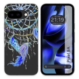 Funda Silicona Transparente para Google Pixel 9a 5G diseño Plumas Dibujos
