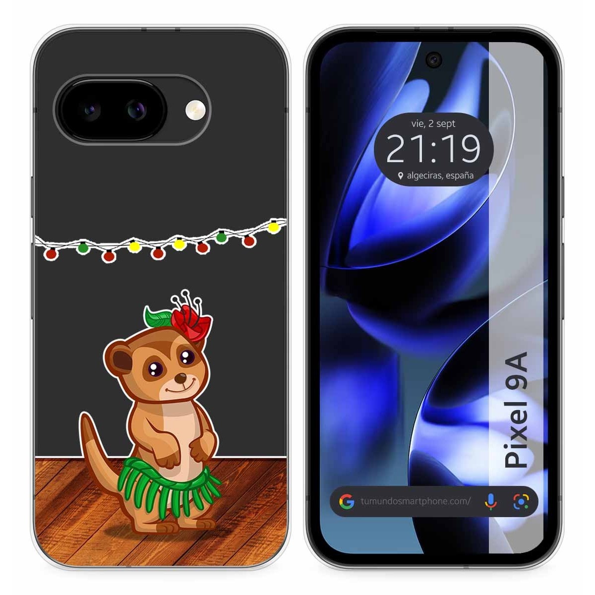 Funda Silicona Transparente para Google Pixel 9a 5G diseño Suricata Dibujos