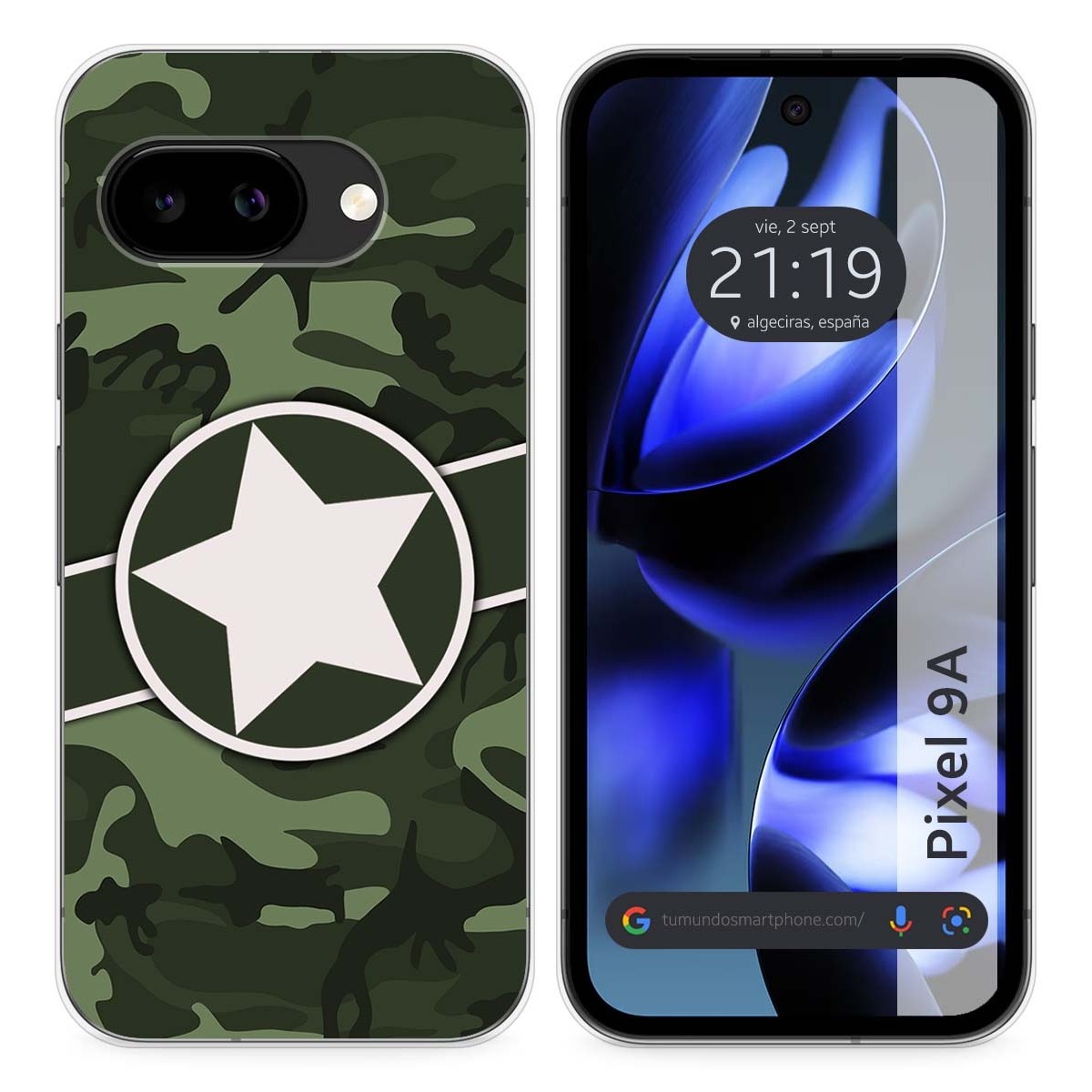 Funda Silicona para Google Pixel 9a 5G diseño Camuflaje 01 Dibujos