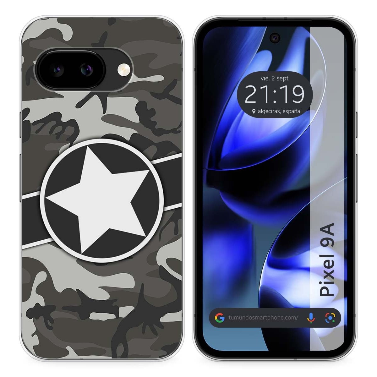 Funda Silicona para Google Pixel 9a 5G diseño Camuflaje 02 Dibujos