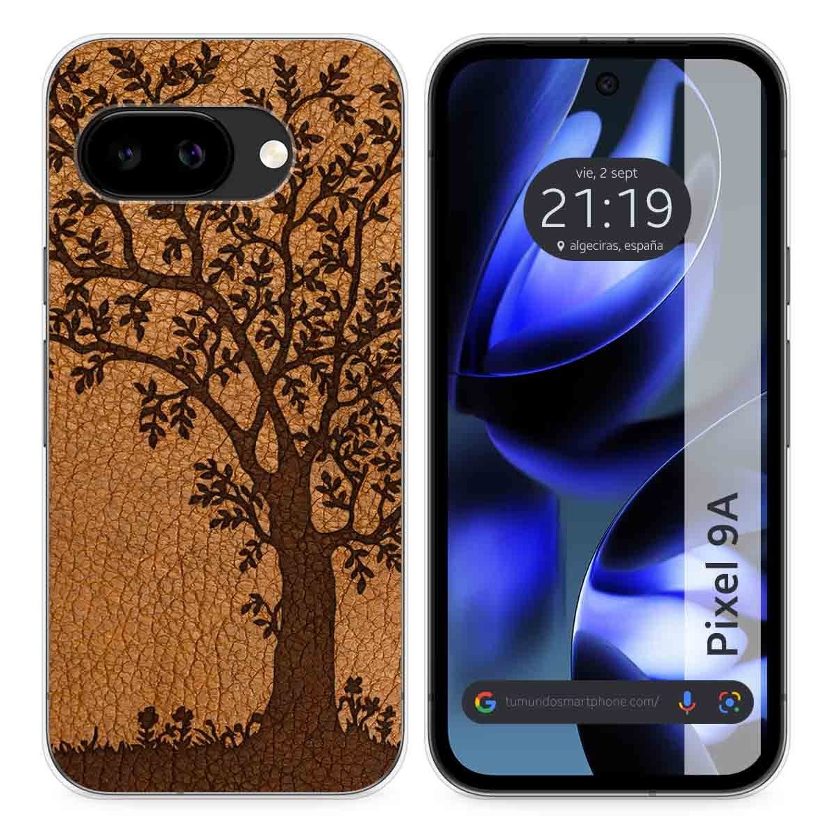 Funda Silicona para Google Pixel 9a 5G diseño Cuero 03 Dibujos