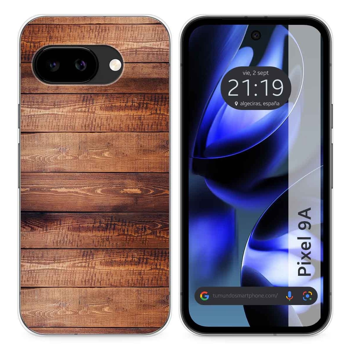 Funda Silicona para Google Pixel 9a 5G diseño Madera 02 Dibujos