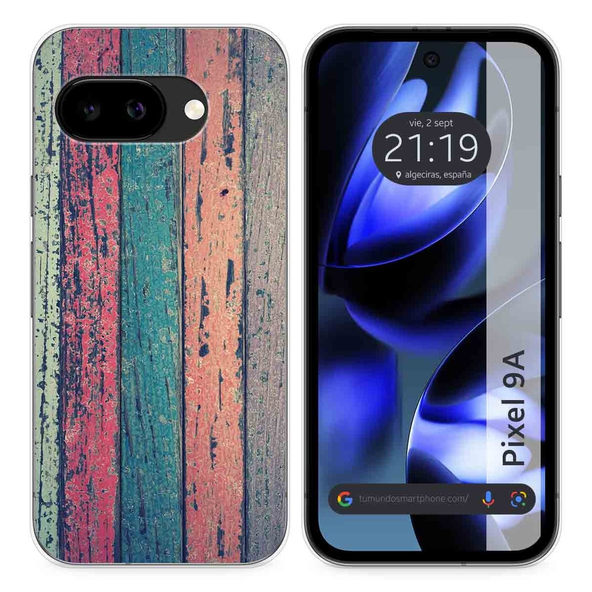 Funda Silicona para Google Pixel 9a 5G diseño Madera 10 Dibujos