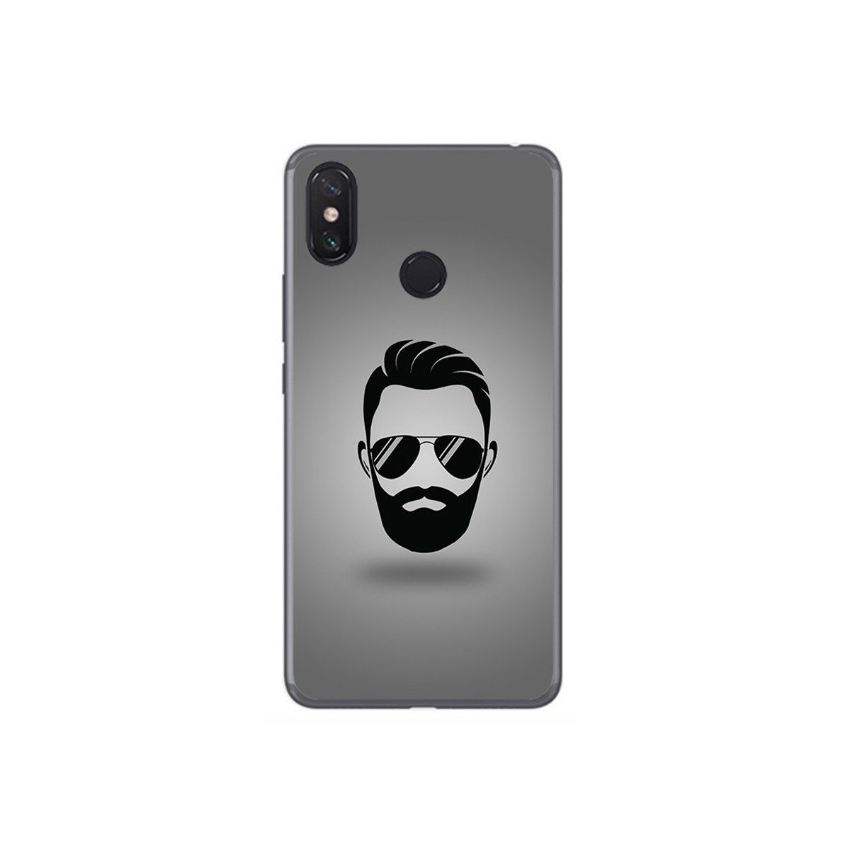 Funda Gel Tpu para Xiaomi Mi Max 3 Diseño Barba Dibujos