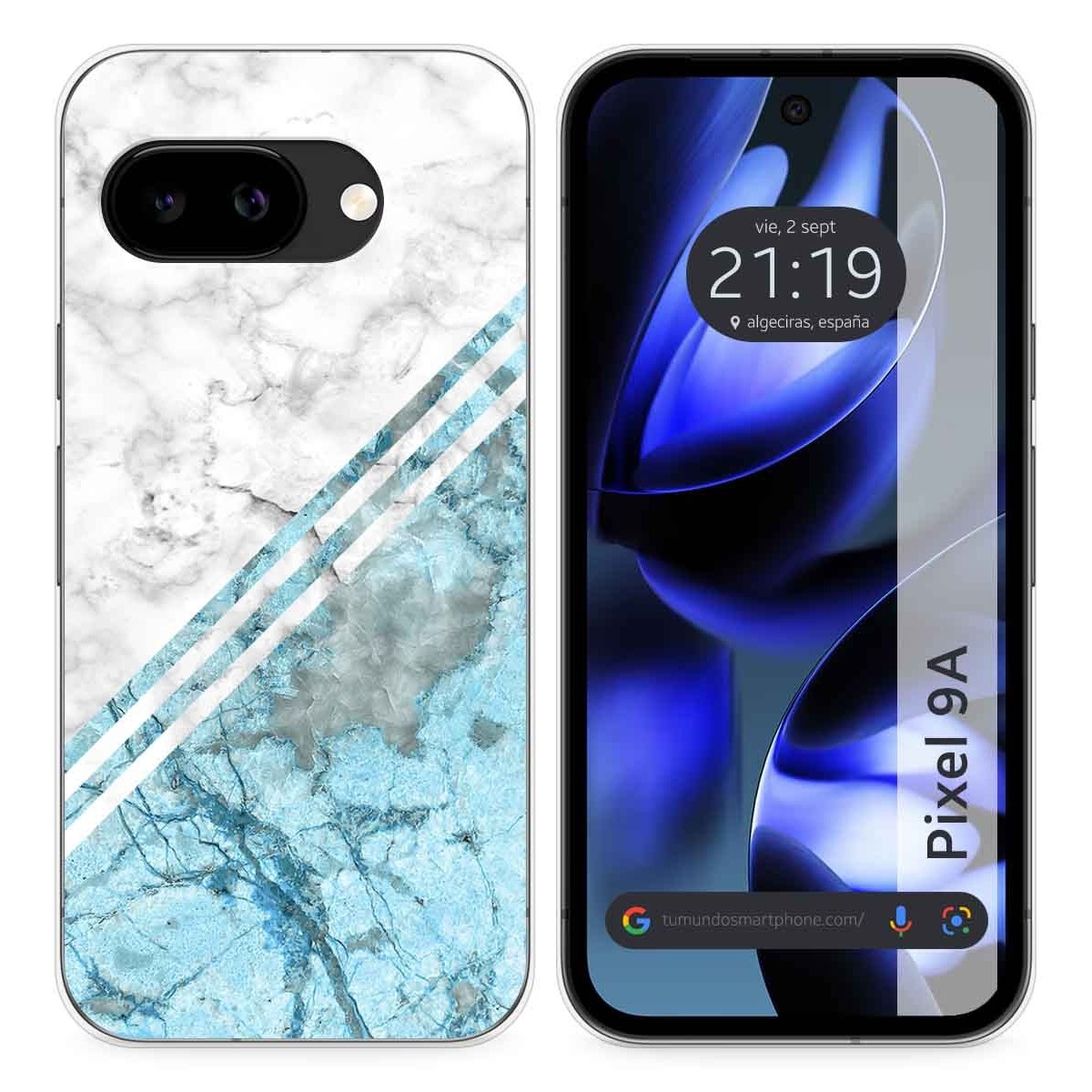 Funda Silicona para Google Pixel 9a 5G diseño Mármol 02 Dibujos