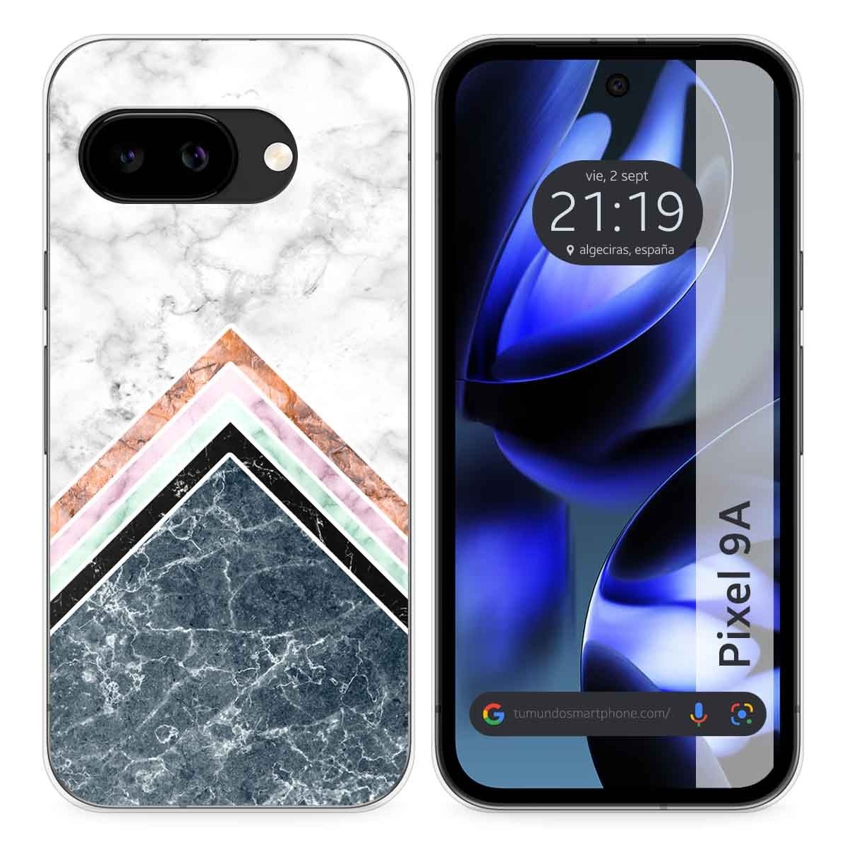 Funda Silicona para Google Pixel 9a 5G diseño Mármol 05 Dibujos