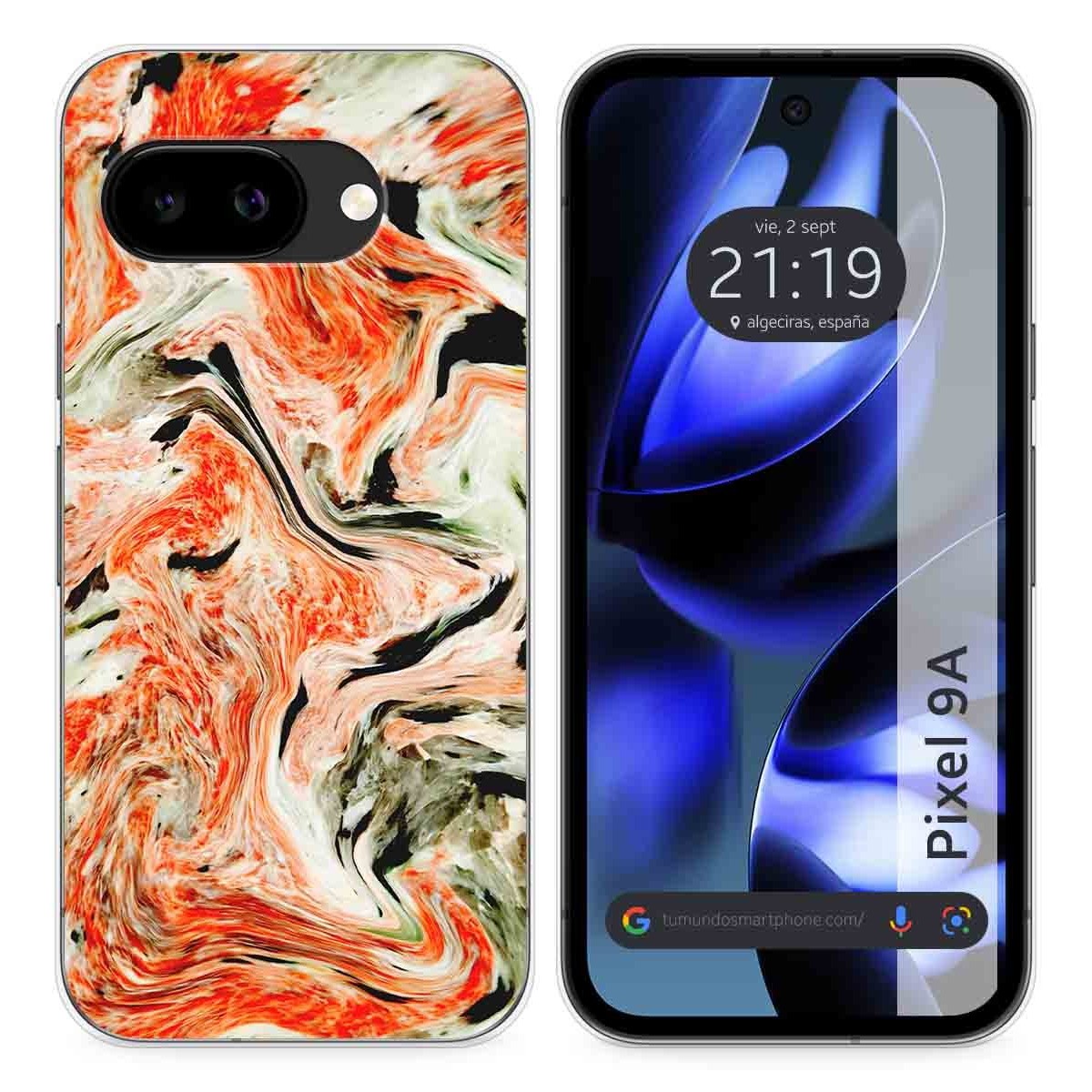 Funda Silicona para Google Pixel 9a 5G diseño Mármol 12 Dibujos