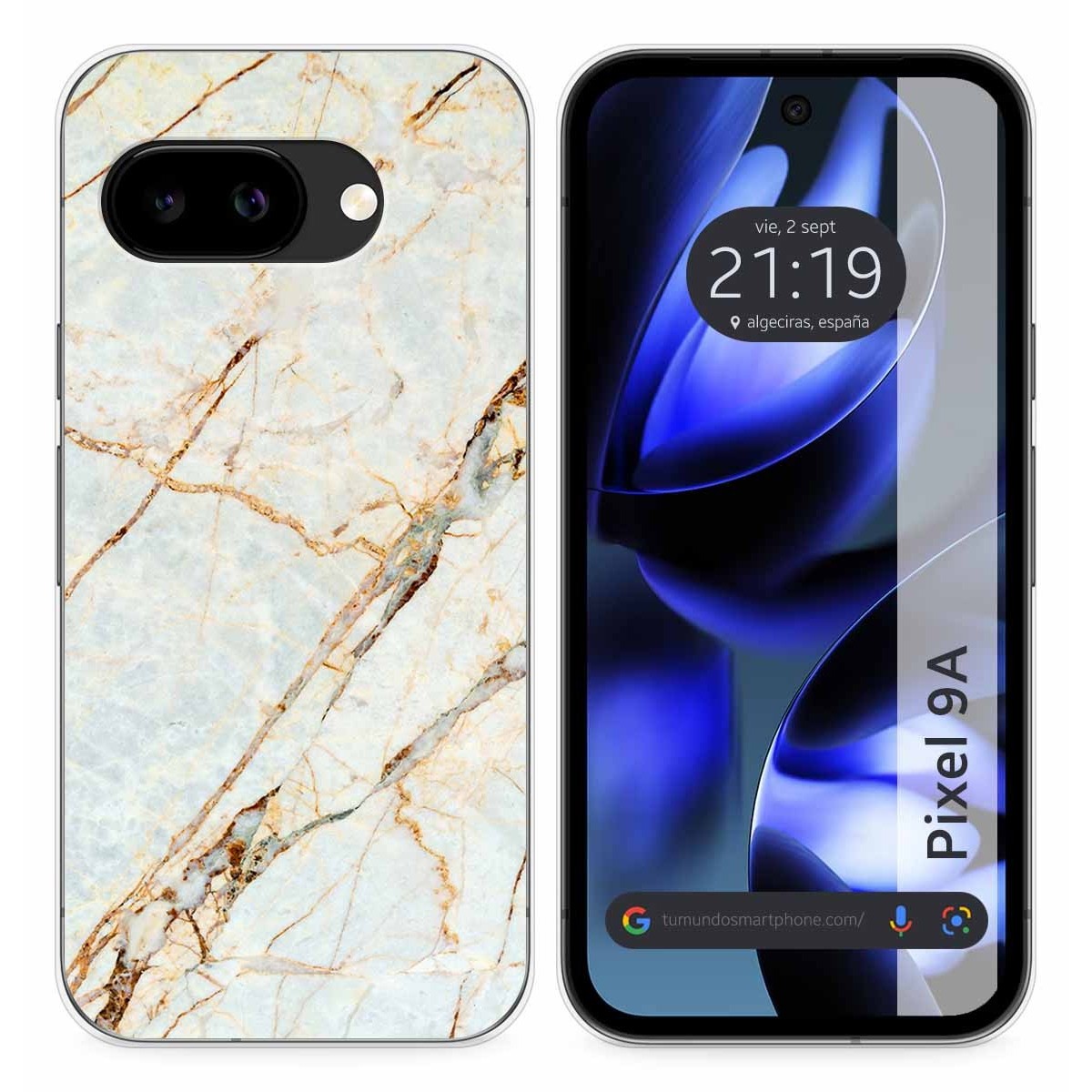 Funda Silicona para Google Pixel 9a 5G diseño Mármol 13 Dibujos