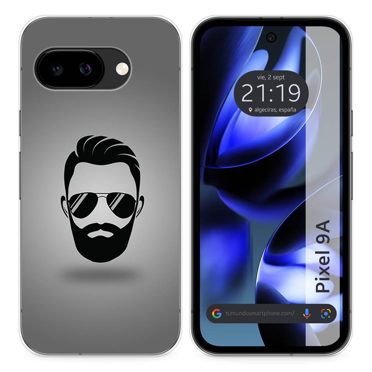 Funda Silicona para Google Pixel 9a 5G diseño Barba Dibujos