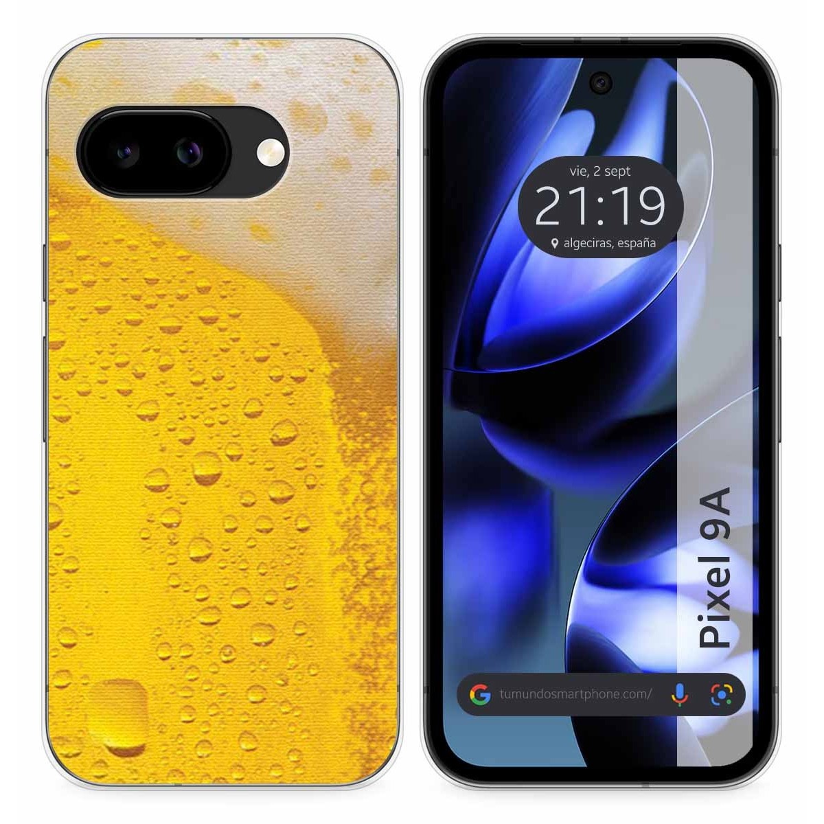 Funda Silicona para Google Pixel 9a 5G diseño Cerveza Dibujos