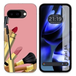 Funda Silicona para Google Pixel 9a 5G diseño Brochas Dibujos